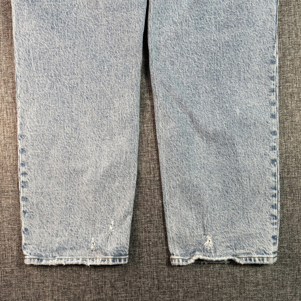 Abercrombie & Fitch 90s Straight Jeans Women 34/18 Light Wash Distressed - Picture 5 of 14